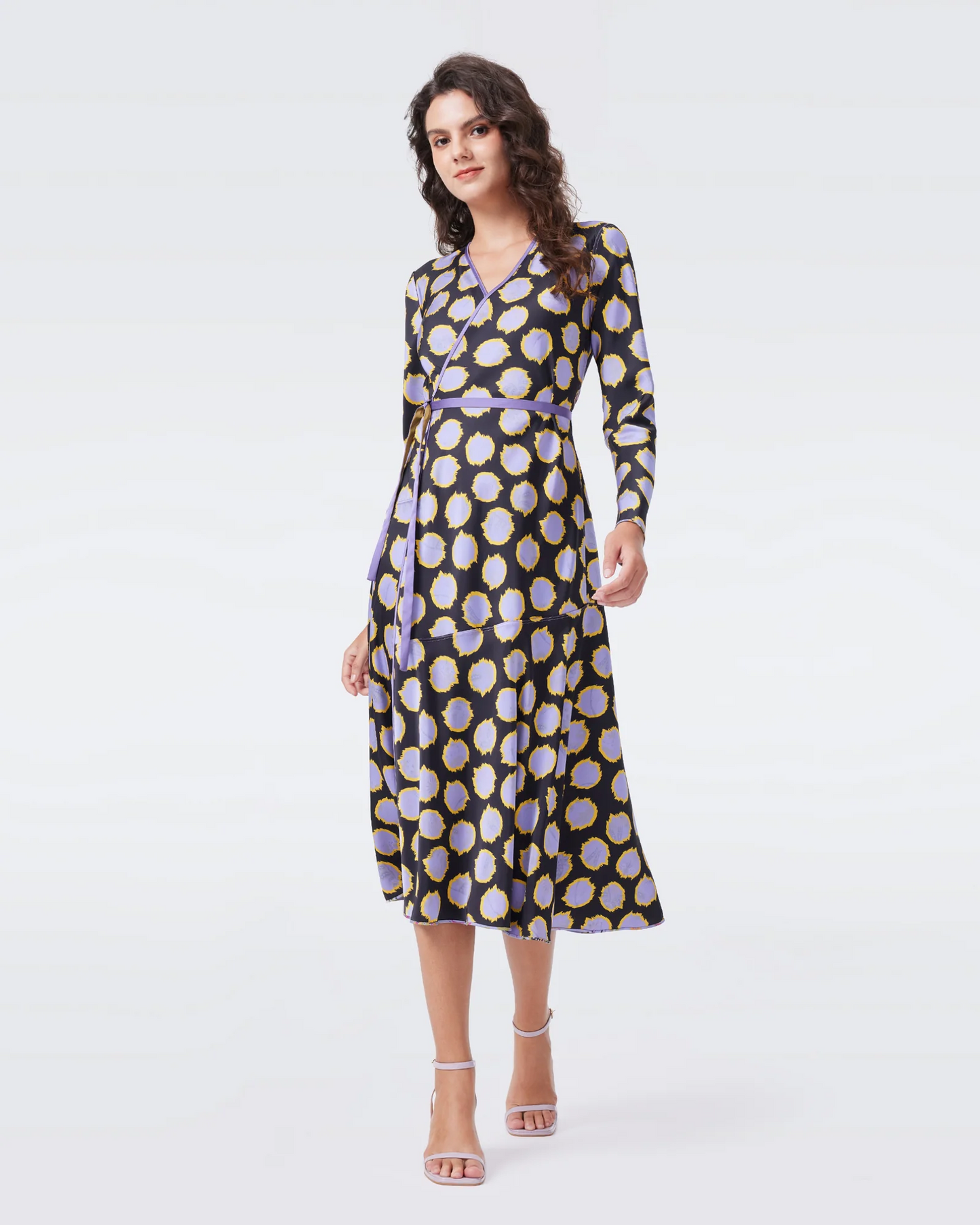 DVF Anika Reversible Satin Midi Dress