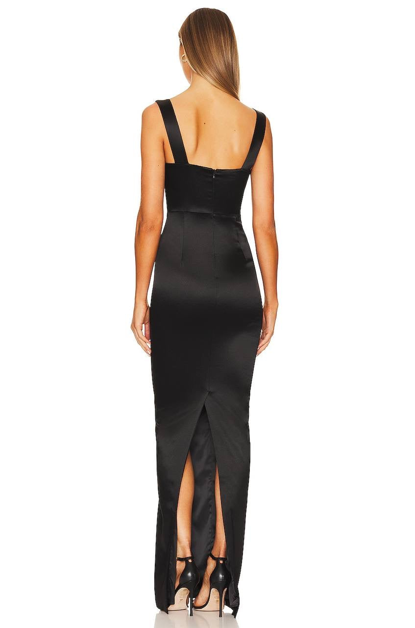 Sau Palmela Viscose-Blend Sateen Maxi Dress