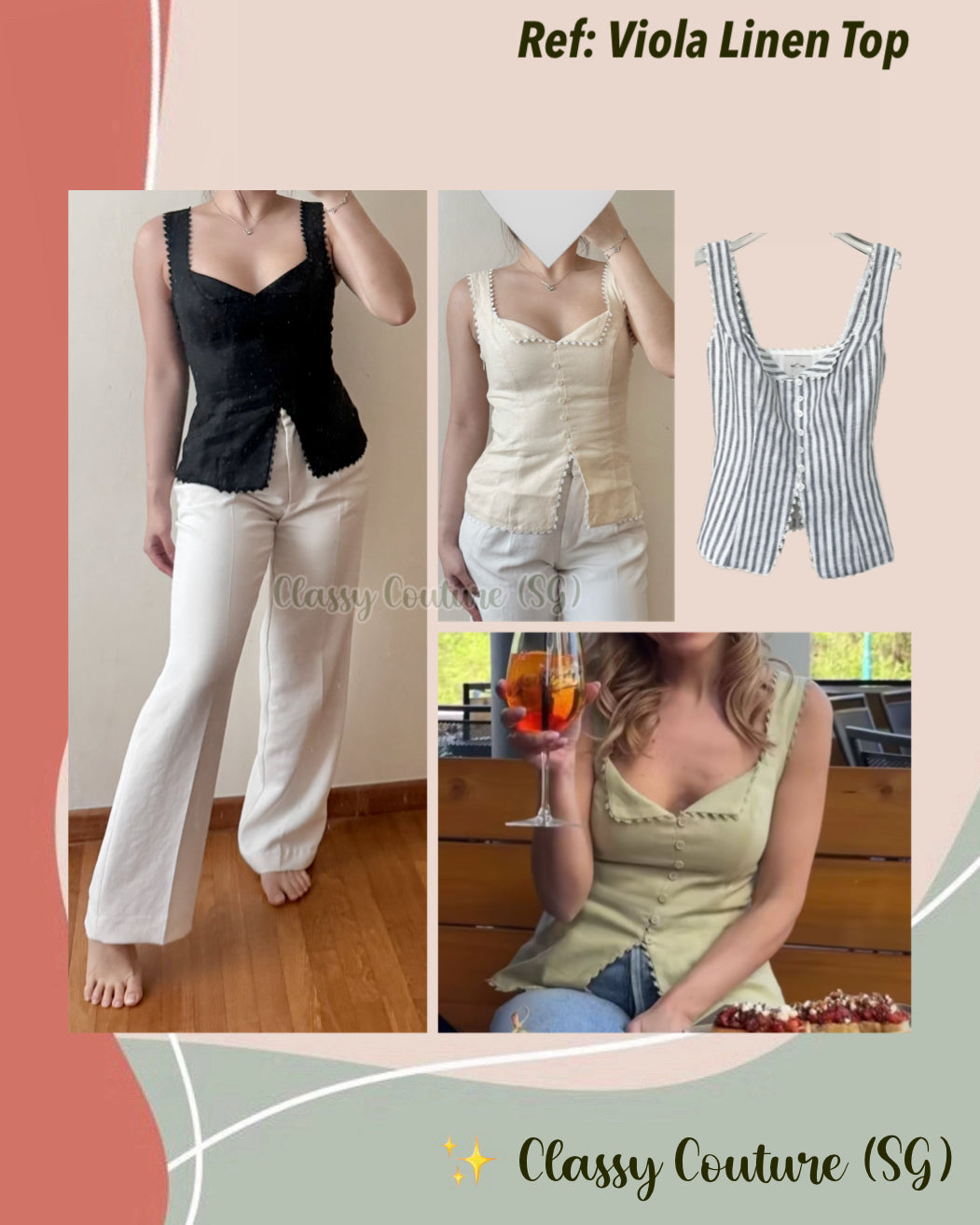 New Colors! Ref Viola Linen Top