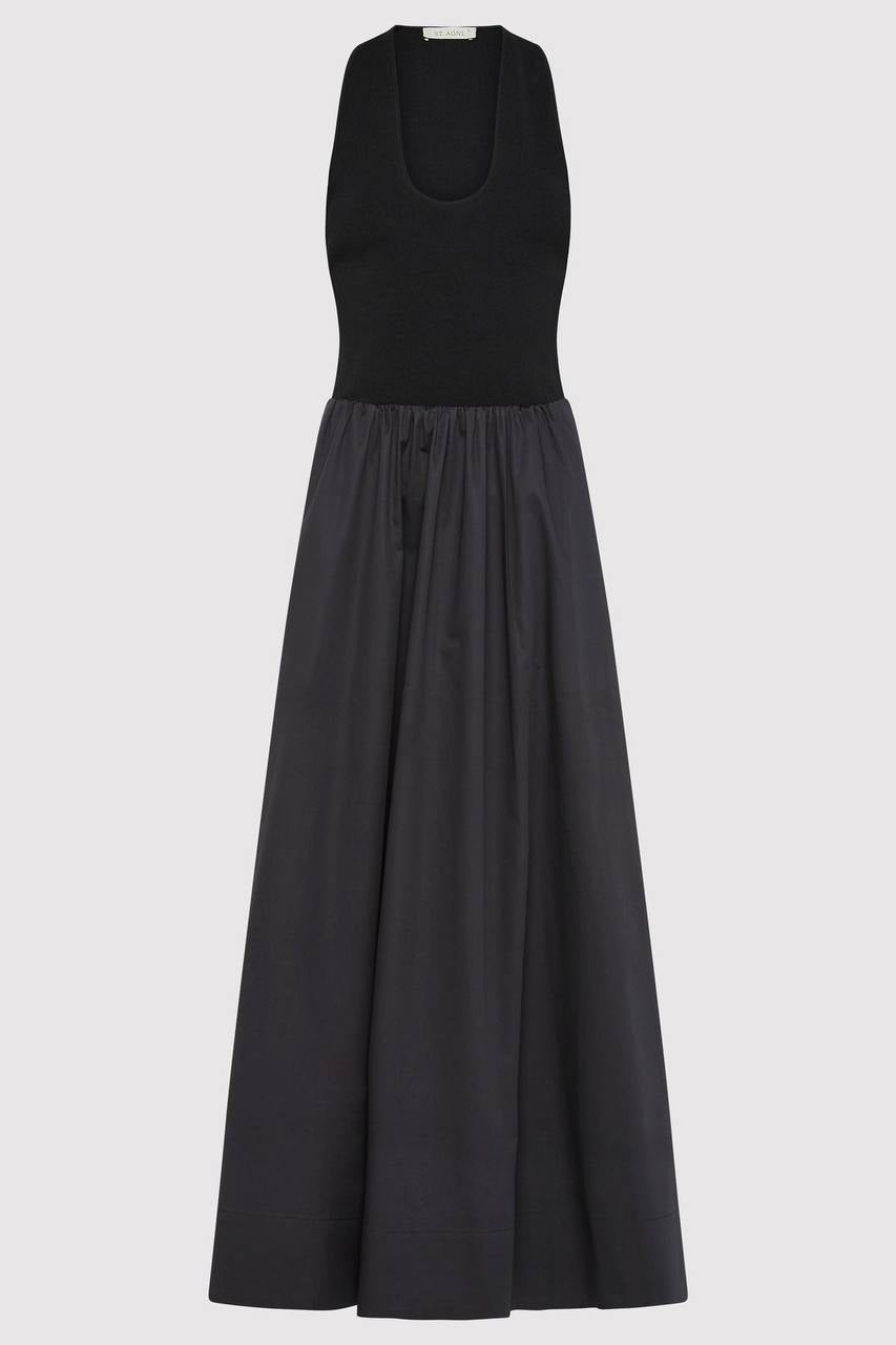 SA Plunge Neck Midi Maxi Dress
