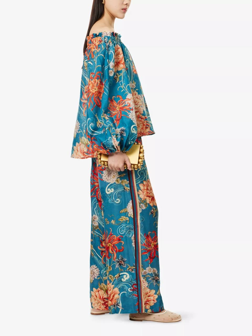 ALM Fletcher Off Shoulder Ramie Top | Viscose Pants | Set