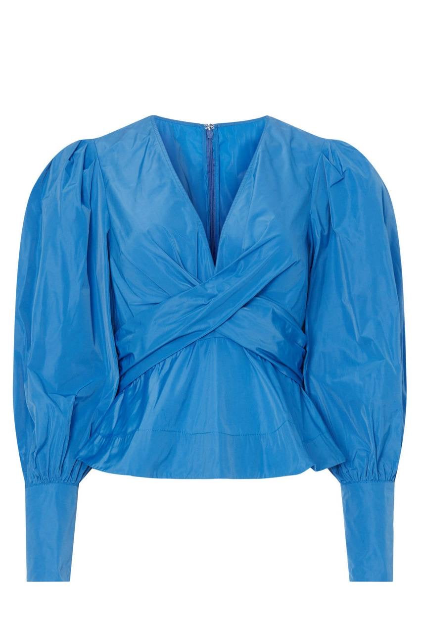 VB Seema Taffeta V Wrap Waist Top