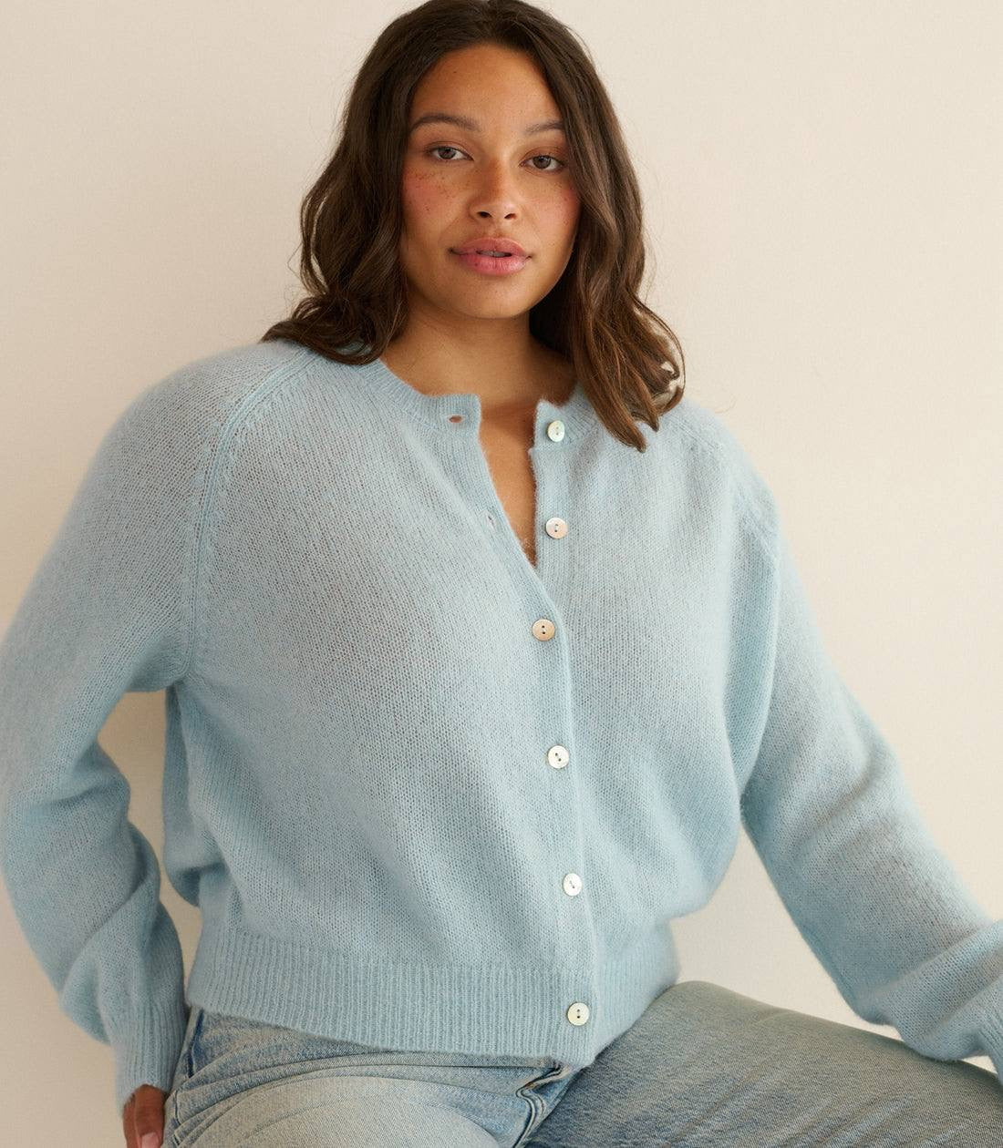 5 Colors! DN Petra Alpaca-Wool Blend Long Sleeved Cardigan