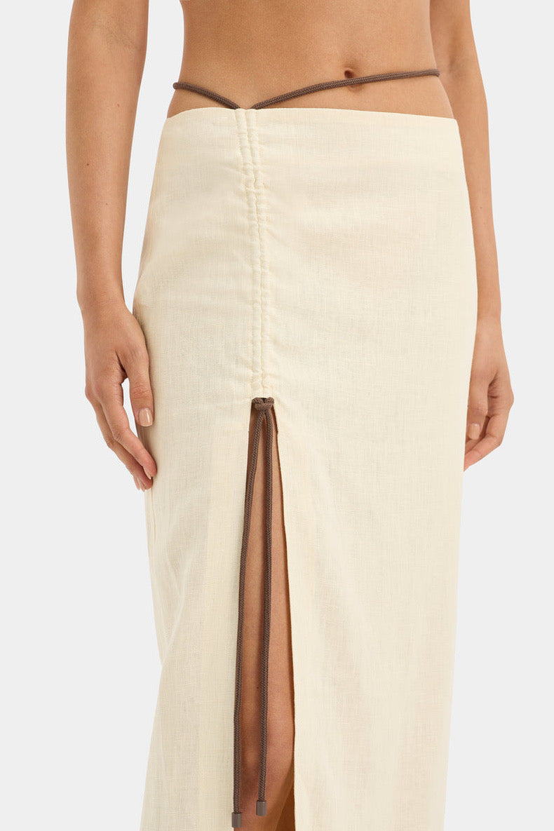 STL Josefina Linen Bodice Top | Corded Midi Skirt | Set
