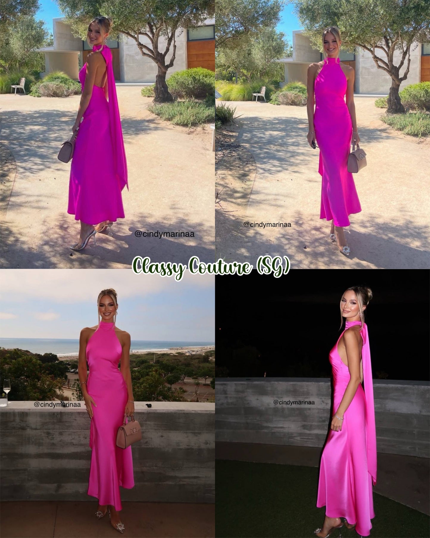 MS Evianna Satin Gown Maxi Dress