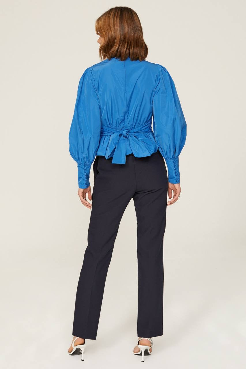 VB Seema Taffeta V Wrap Waist Top