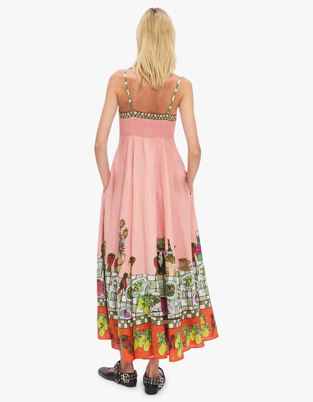 ALM Contessa Linen Midi Dress Sundress