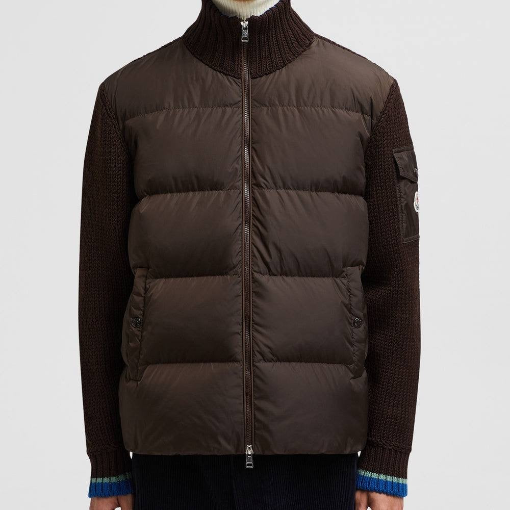 MC Men’s Padded Wool Zip Up Cardigan Jacket (Down Filling)