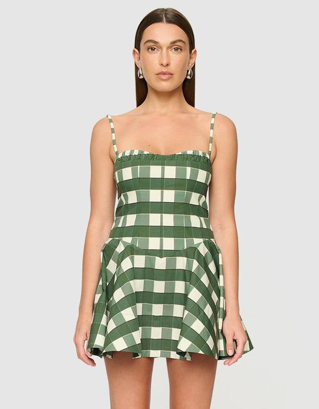 CLE Georgia Flared Cotton Mini Dress