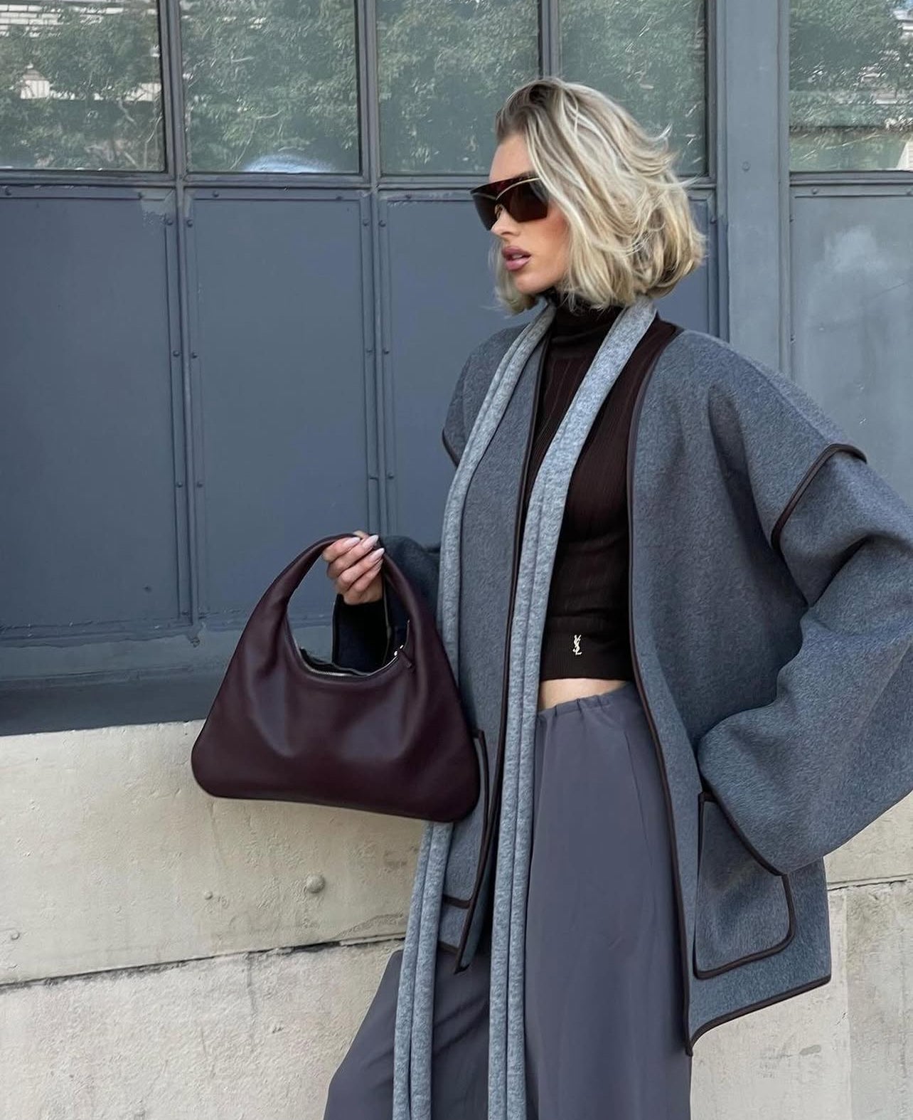 HS Wool-Blend Blanket Short Coat