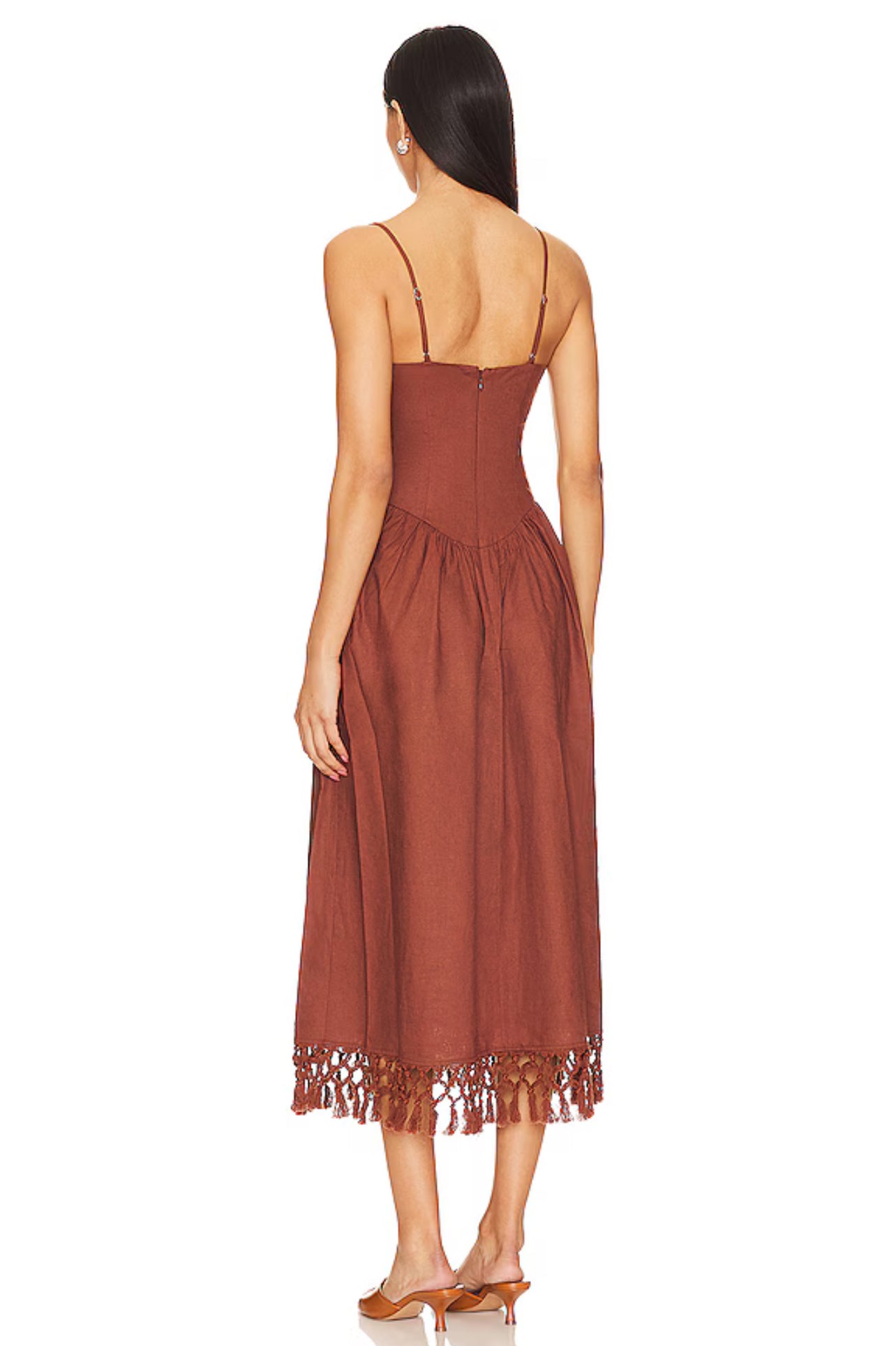 TLR Lexi Linen-Blend Midi Dress