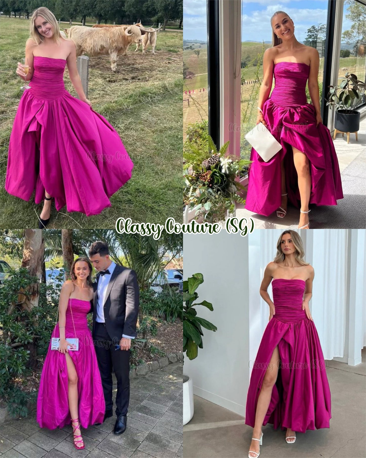 5 Colors! AJ Violette Bubble Hem Maxi Dress