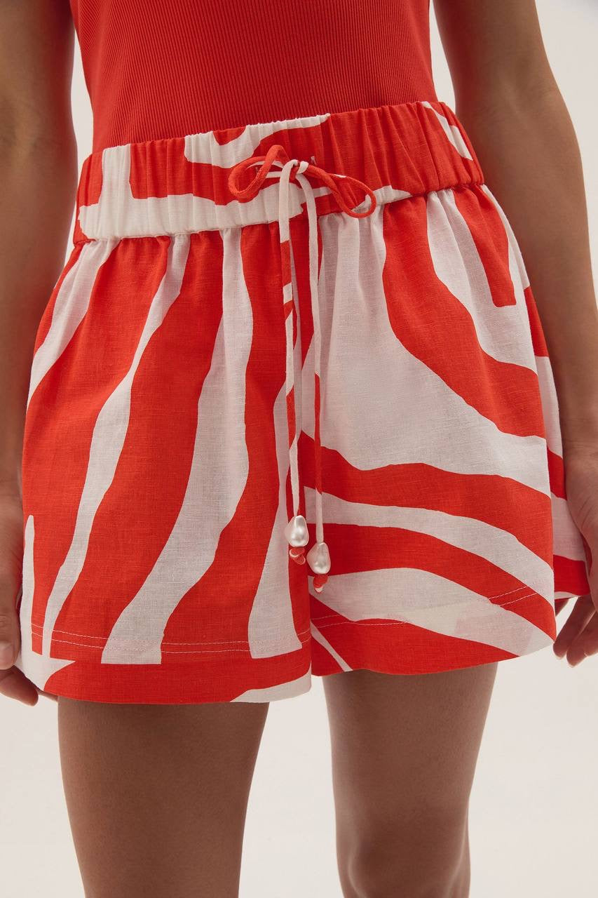 AJ Airlie Relaxed Linen-Cotton Shorts