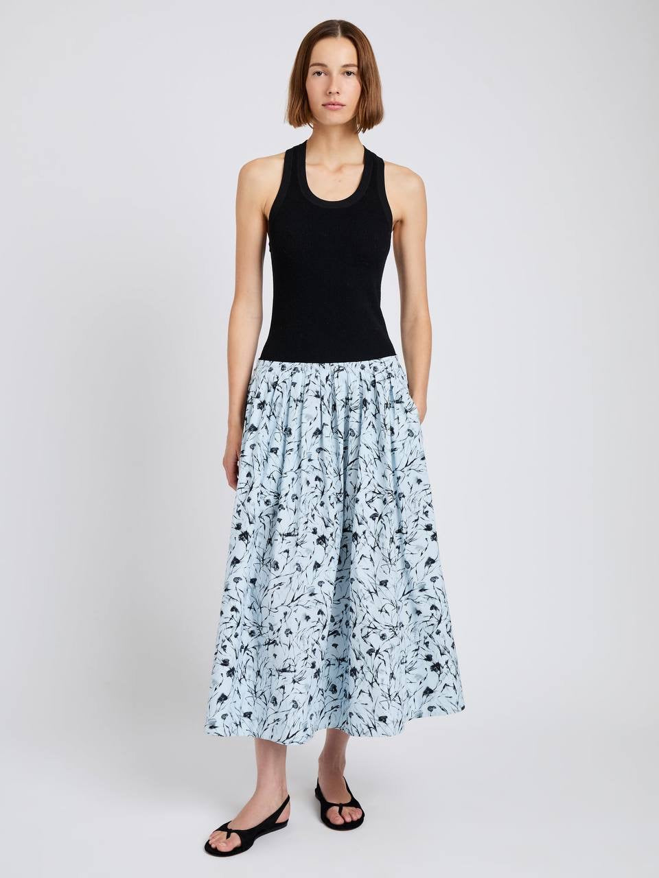 PS Austin Printed Cotton Midi Skirt