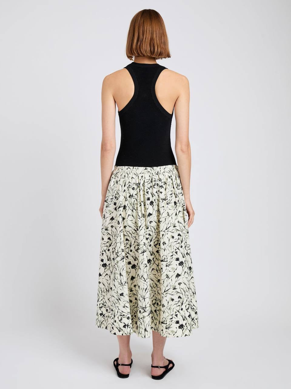 PS Austin Printed Cotton Midi Skirt