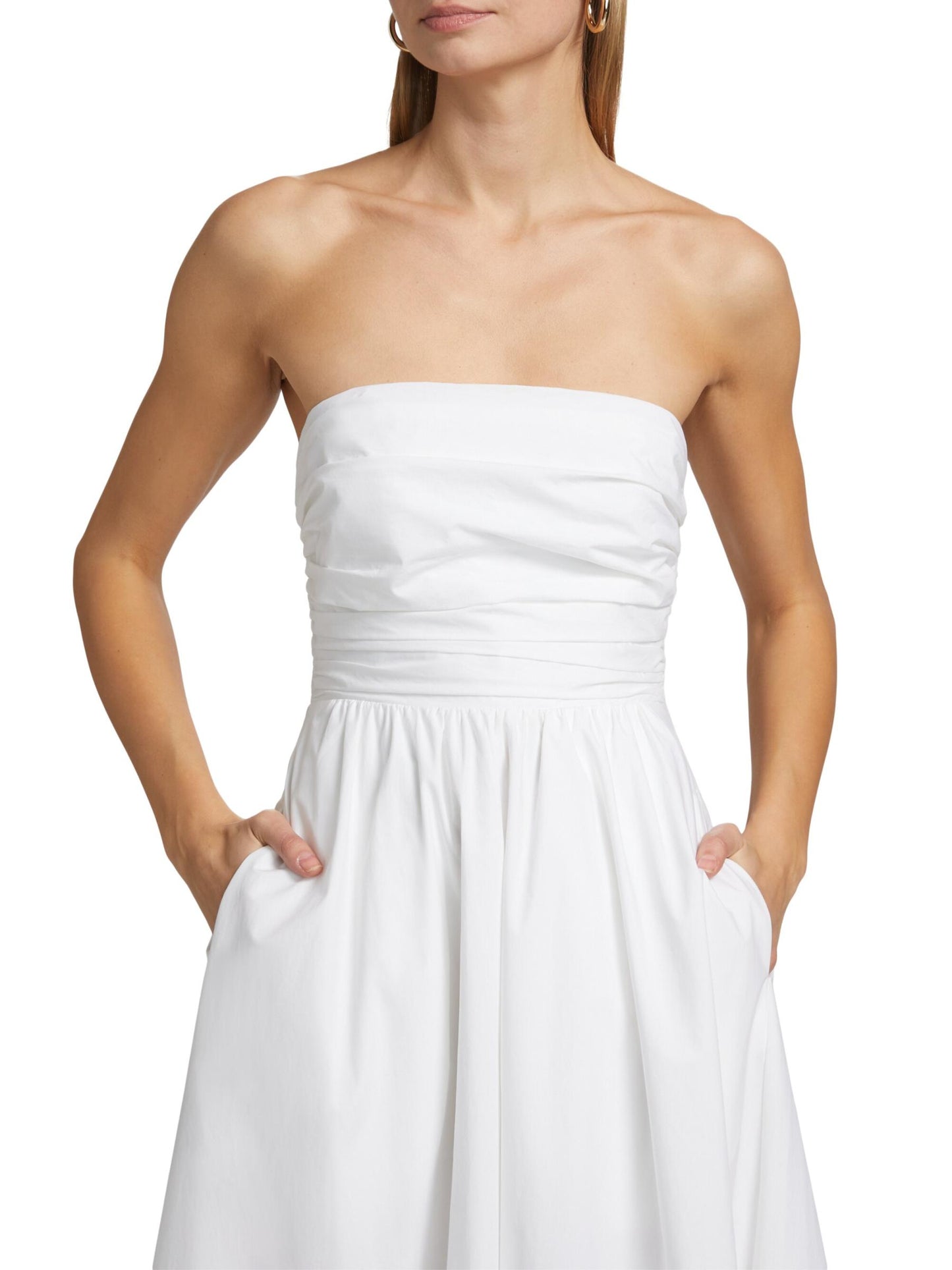 3 Colors! ALC Tate Strapless Cotton Midi Dress