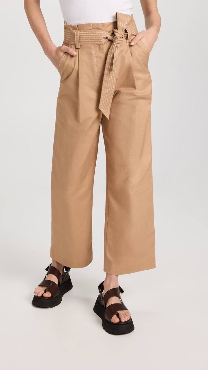 VB Lang Strech-Cotton High Waist Pants