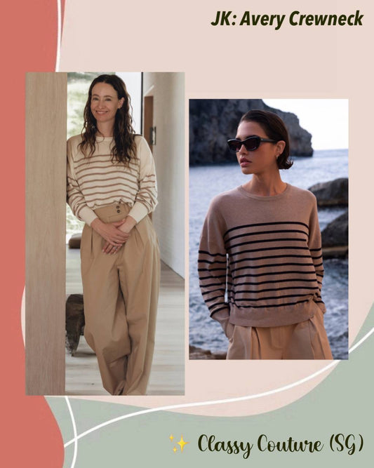 JK Avery Crewneck Pullover Sweater