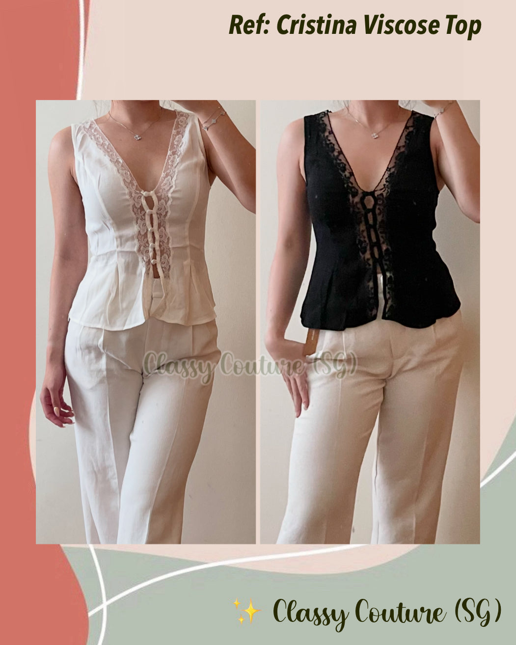 Restocked! Ref Cristina Viscose Top