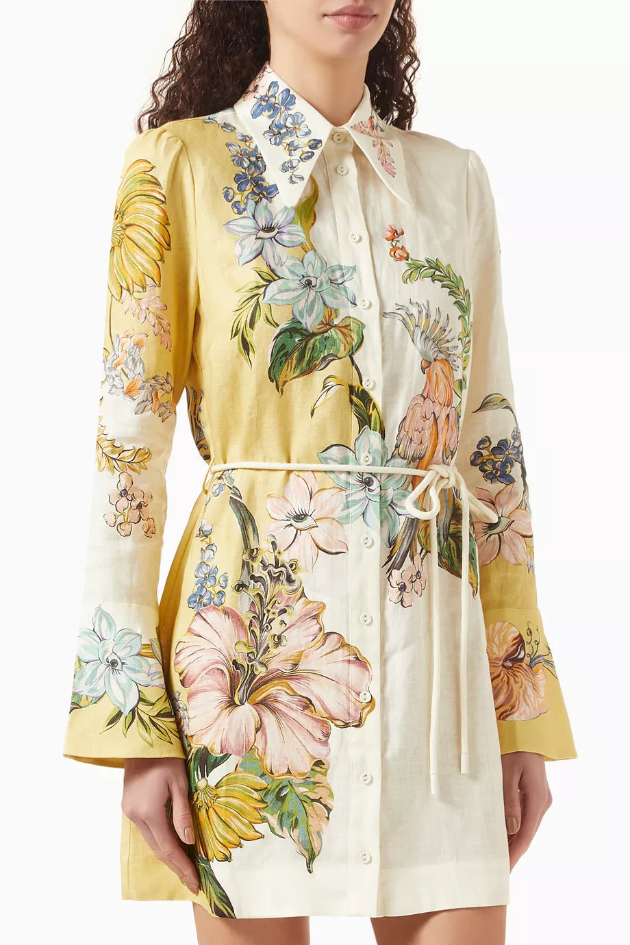 ALM Oleander Linen Mini Dress Shirtdress