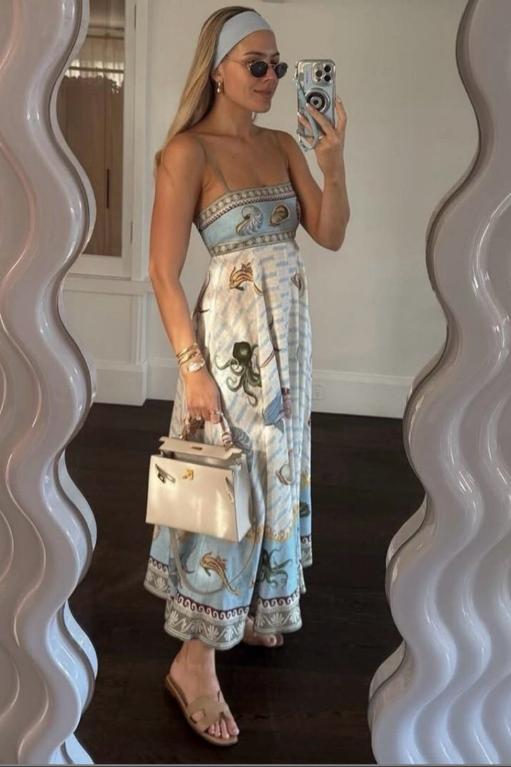 ALM Bath House Linen Midi Dress Sundress