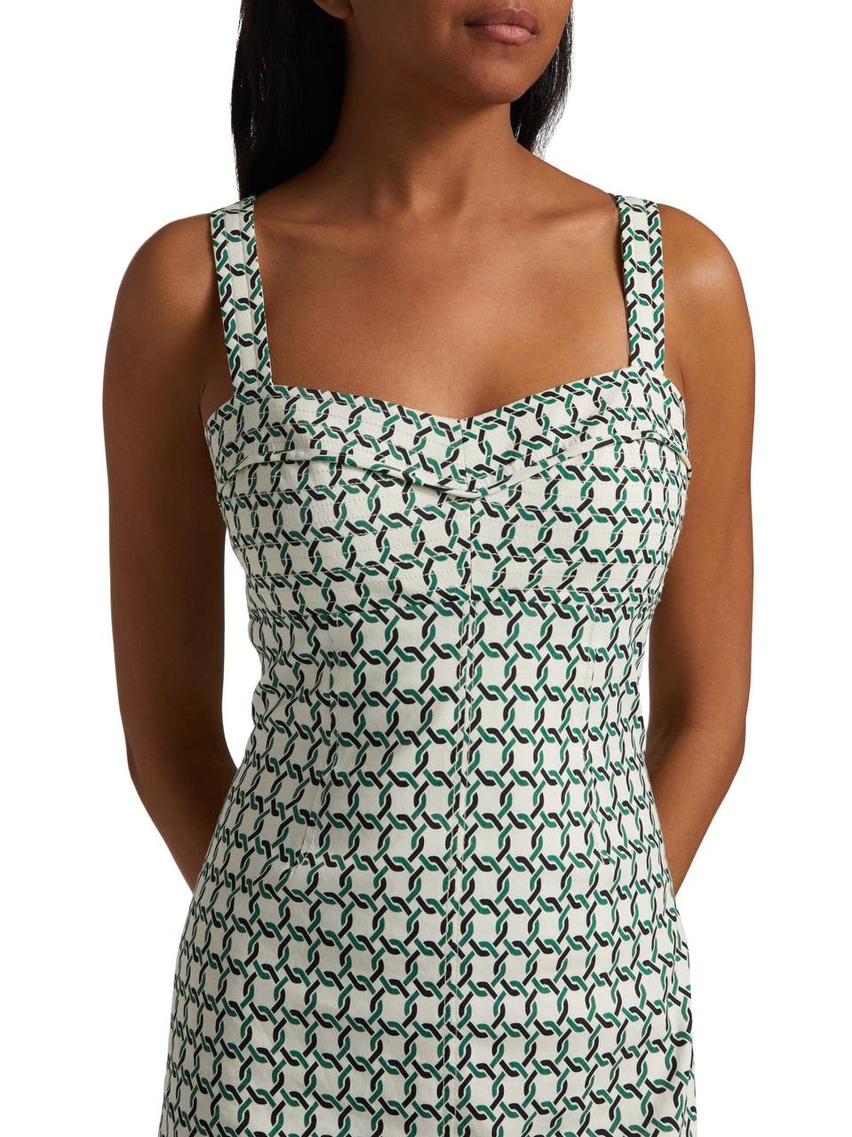 VB Colleen Linen-Blend Midi Dress