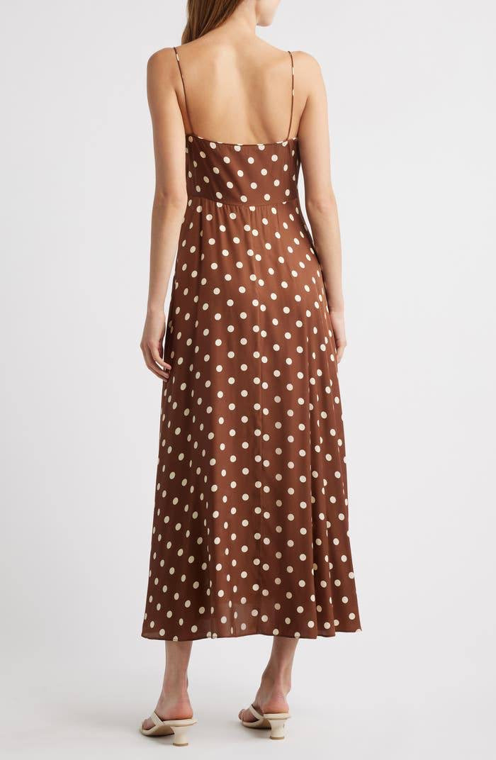 DN Lorraine Silk-Viscose Polka Dot Midi Dress