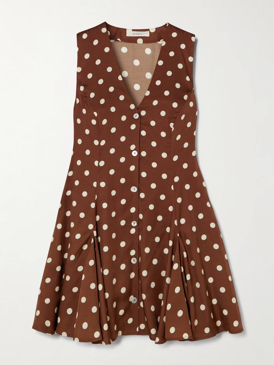 DN Aubrey Silk-Viscose Polka Dot Mini Dress
