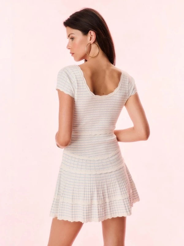 LSF Elisavette Striped Stretch Knit Mini Dress
