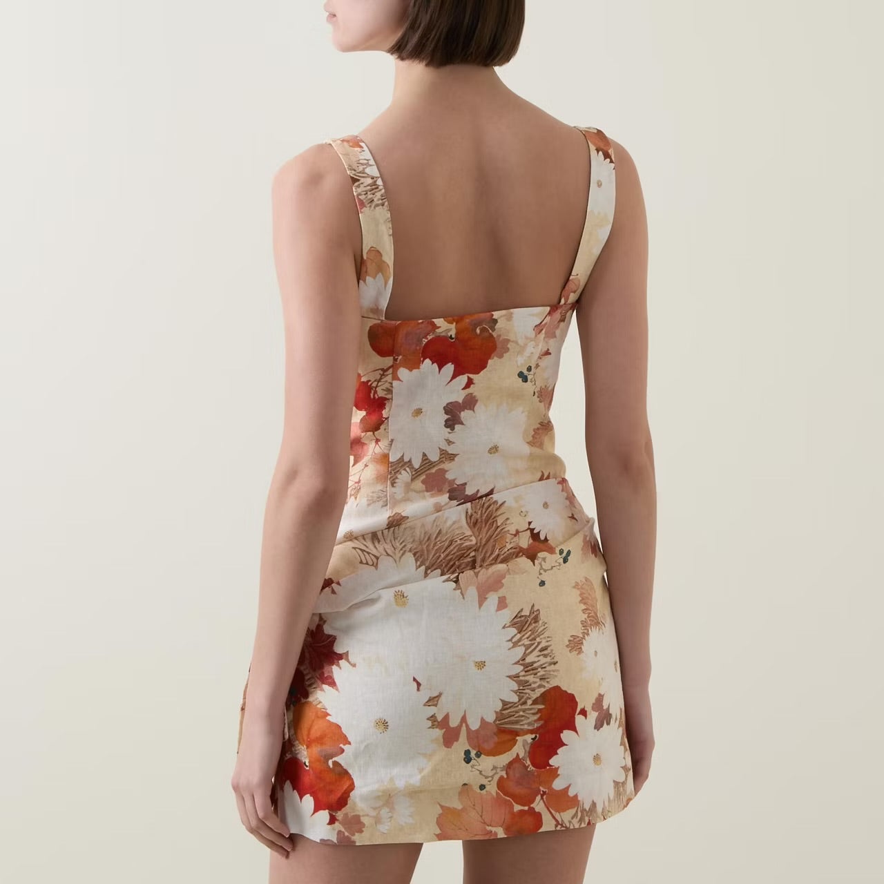 SALE! STL Jessamine Linen Tie Mini Dress in Posy Floral