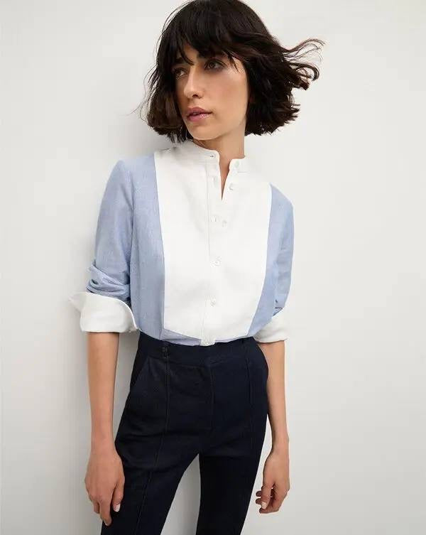 3 Colors! VB Naya Cotton-Blend Button Down Shirt