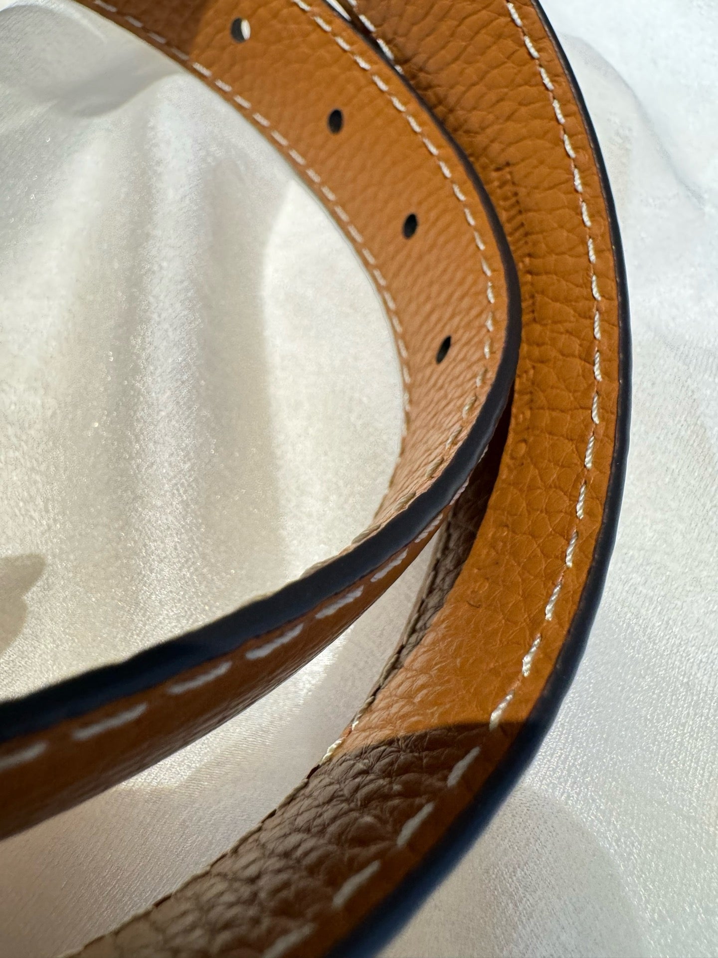 Tot Slim grained-leather trouser belt