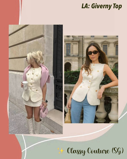 LA Giverny Linen-Lyocell Top Vest