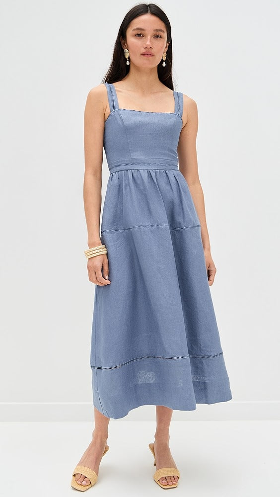 Ref Everett Linen Midi Dress