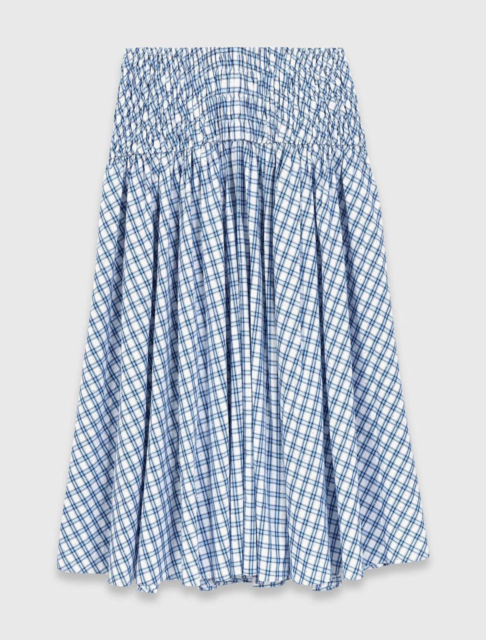 MJ Lunamimi Smocked Crop Top | Jomimi Midi Skirt | Rhinestone-embellished Gingham Cotton Set
