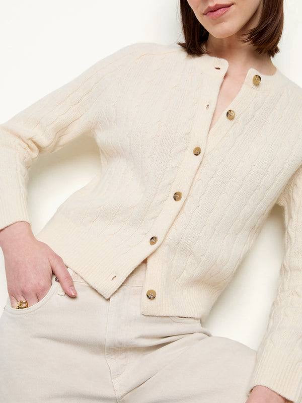 DN Penrose Cable Knit Wool-blend Cardigan