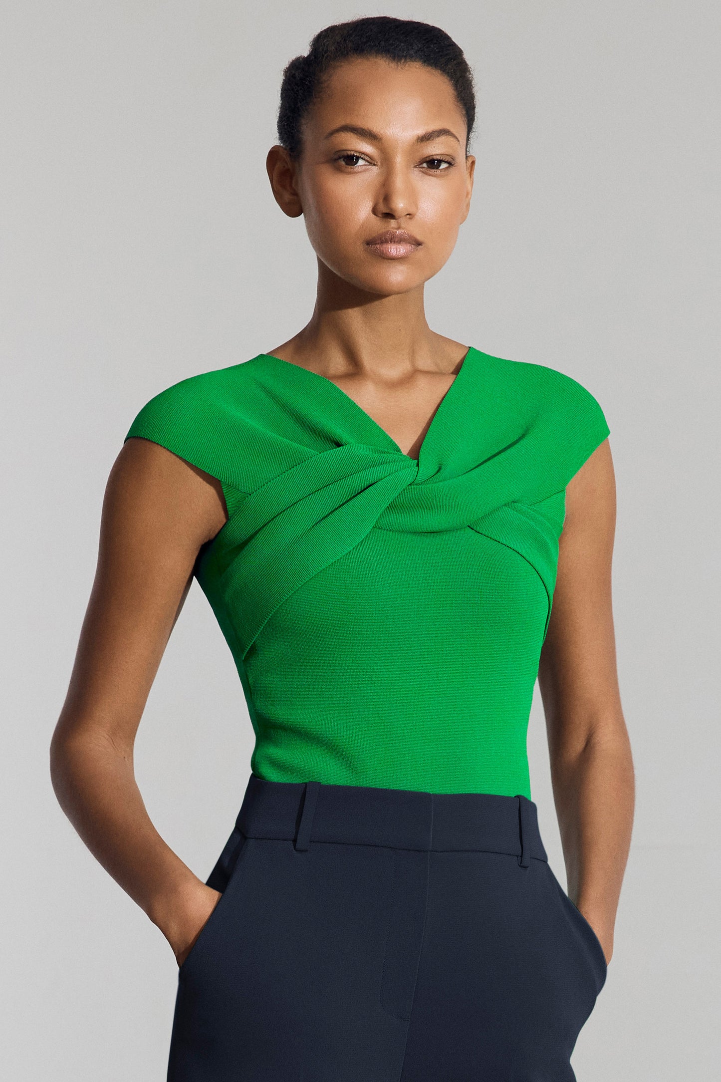 3 Colors! TF Lucila Sculpt Knit Viscose Short Sleeved Top