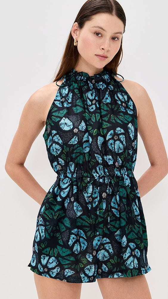 UJ Maja Coverup One Piece Cotton-Viscose Playsuit in Urchin