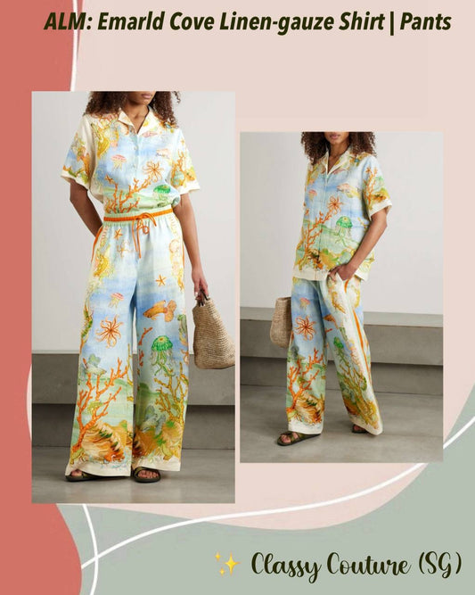 ALM Emerald Cove Linen Shirt | Pants | Set