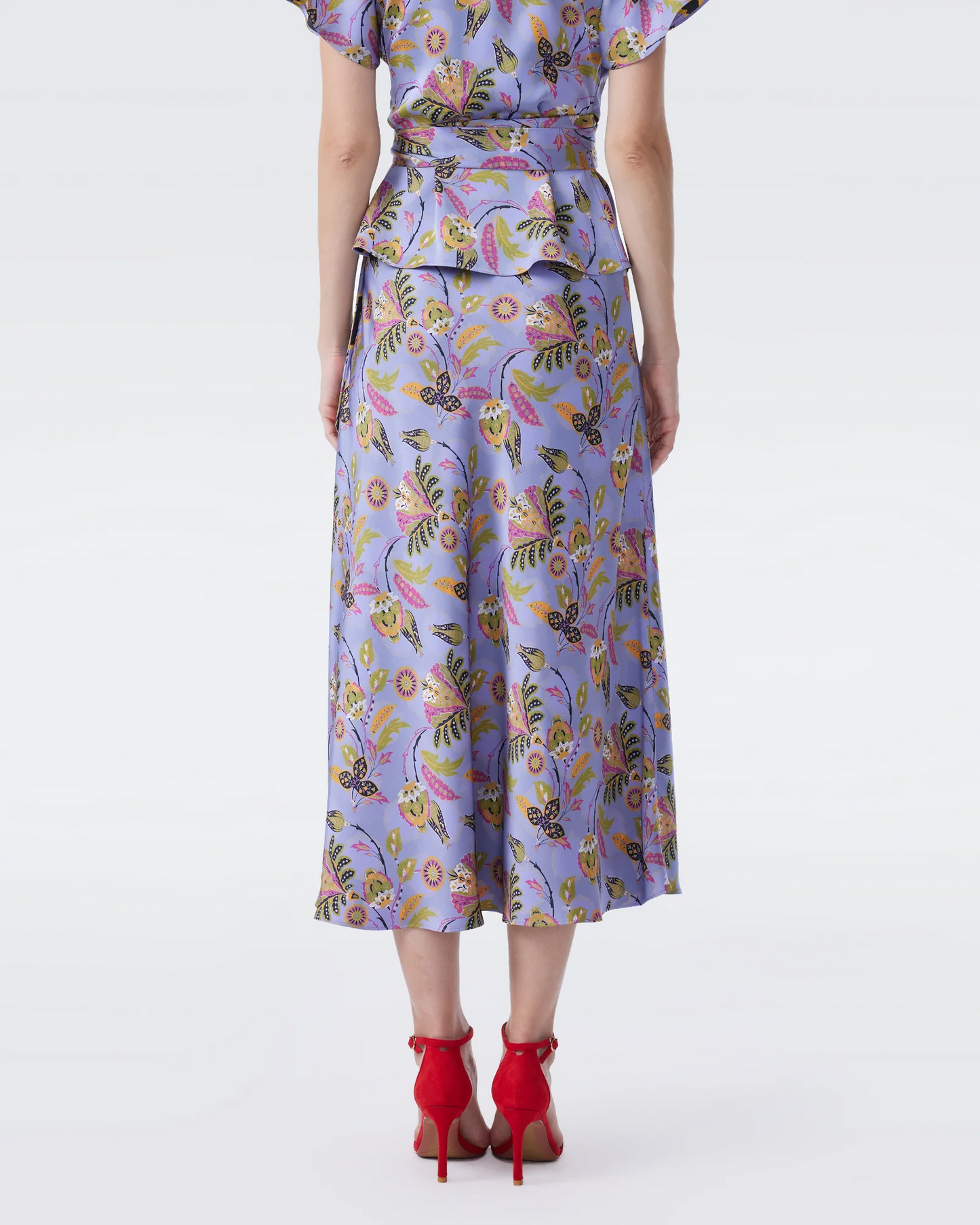 DVF Delhi Reversible Wrap Top | Krisa Midi Skirt | Set