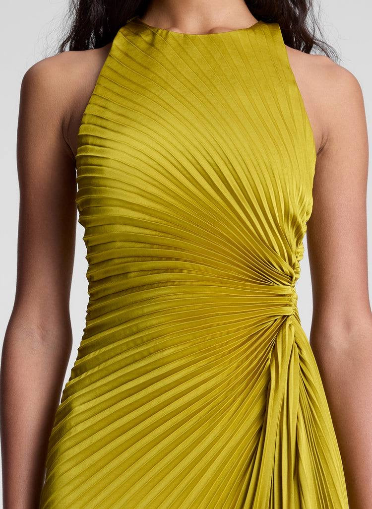 3 Colors! ALC Reagan Asymmetric Pleated Midi Dress