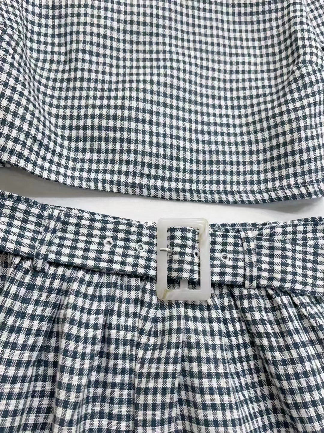 Prelaunch! Ref Linen Cropped Top | Belted Mini Skirt | Set