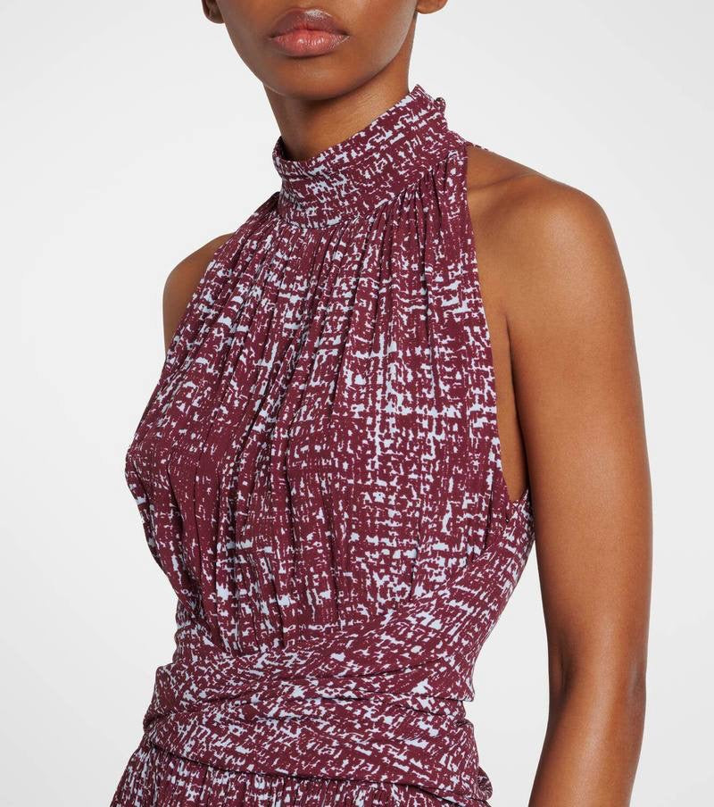 PS Lola Twist Front High Neck Sleeveless Vicose Crepe Midi Dresss