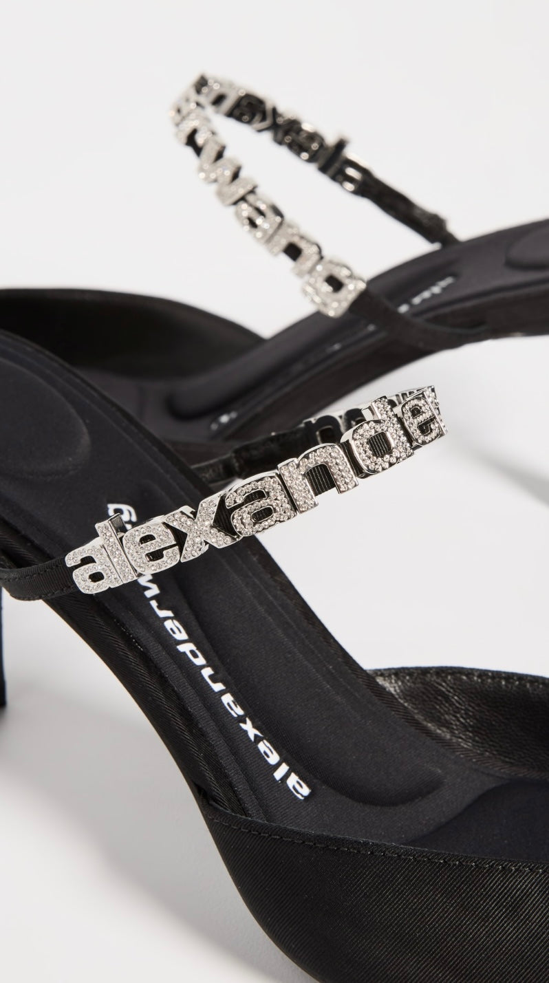 AW Delphine 65 Logo Strap | Slingback Mules Heels