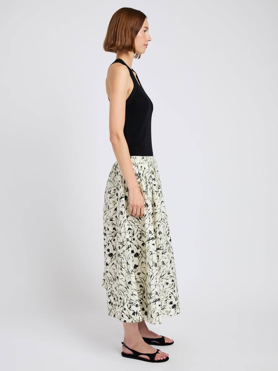 PS Austin Printed Cotton Midi Skirt