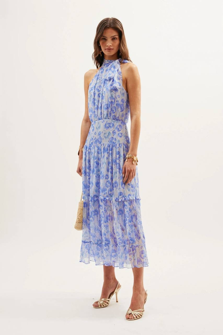 RX Pussybow Abi Viscose Midi Dress