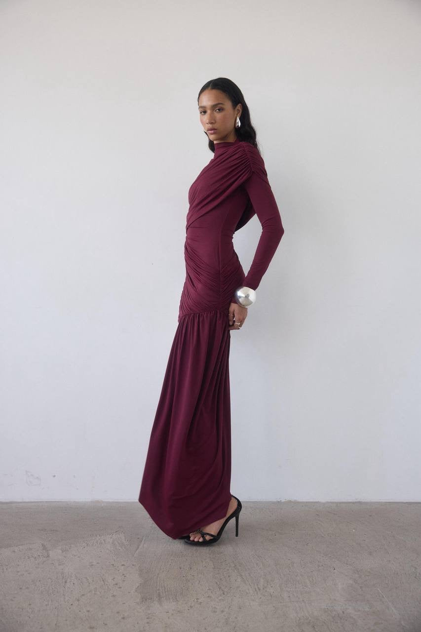 DLV Ravel Long Sleeve Spandex-Jersey Mini Dress