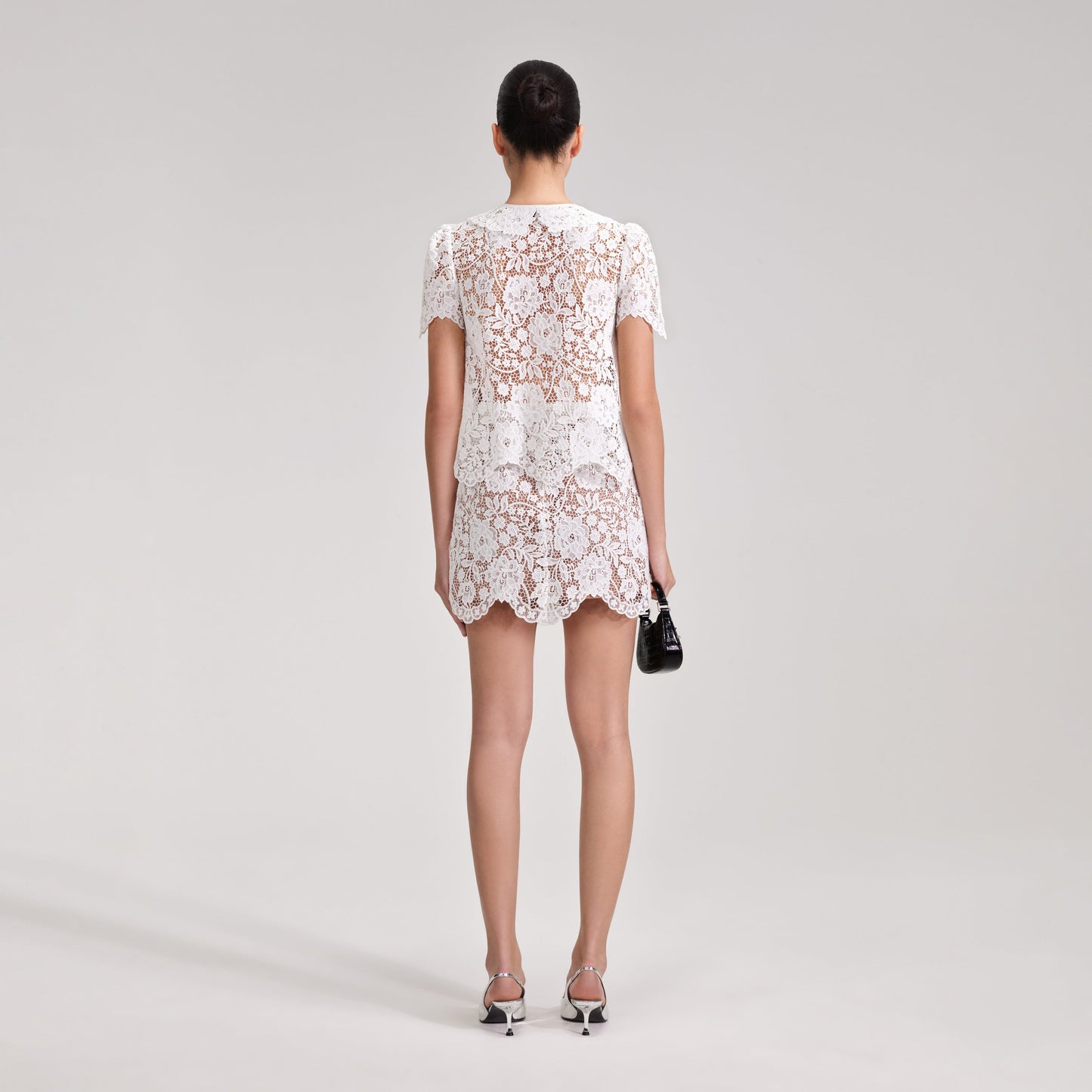 SP White Cord Lace Top | Mini Skirt | Set