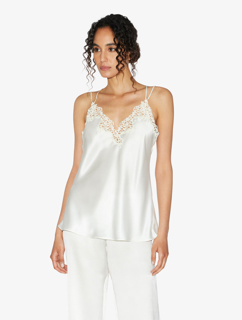 LP Silk Camisole | Sleep Shorts with macrame frastaglio | Lounge Set