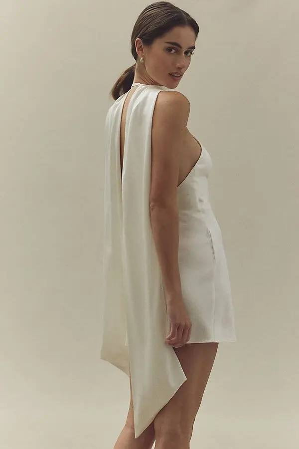SO Lucile Halter Viscose-Blend Backless Mini Dress